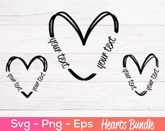 Heart Name Frame SVG: Valentine Monogram Cut File (Digital Download)