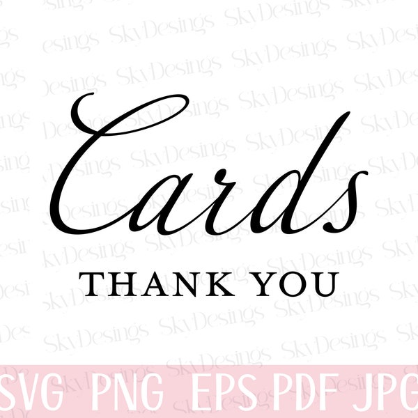 Cards SVG, Cards Sign Svg, Wedding Svg, Wedding Cards Svg, Wedding Cards Sign, Card Box Sign, Wedding Sign Svg, Cards and Thank You Svg File