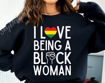 I Love Being A Black Woman SVG, Black History Month Svg, Proud Black Woman Svg, African American Svg, Afro Girl, Black Women Valentine Svg