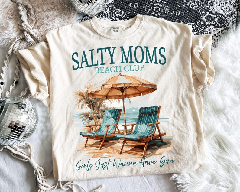 Salty Moms Beach Club PNG: Summer Design (Digital Download) image 1