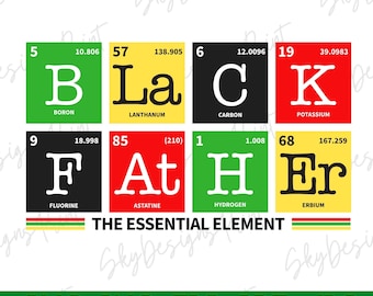 Black Father SVG PNG, The Essential Element Svg, Black Dad Svg, Black History Month Svg, Juneteenth Svg, Black King Png, Father's Day Svg