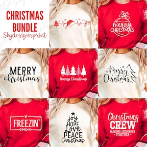 Pacote SVG de Natal, Camisa de Natal Svg, Feliz Natal Svg, Tripulação de Natal Svg, Árvore de Natal Svg, Inverno, Feriado, Engraçado Natal Svg