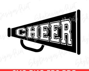 Cheer Megaphone SVG, Cheer SVG, Cheerleader Svg, Cheer Mom Svg, Cheerleading Svg, Megaphone Svg, Cheer Squad, Cheer Coach Svg
