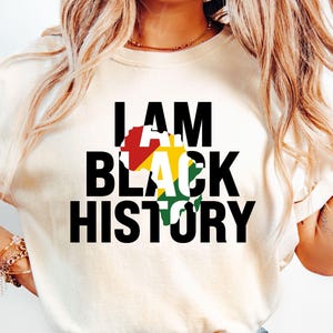 Ich bin schwarze Geschichte SVG, schwarze Geschichte Monat zwart, Juniteenth Blatt, Afroamerikaner Blatt, schwarze Frauen Blatt, schwarze Geschichte Monat Shirt Blatt, Png