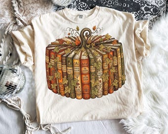 Fall Book Pumpkin PNG, Floral Pumpkin Png, Fall Bookish Png, Book Reader Png, Book Lover Shirt Design, Pumpkin Fall Gift Sublimation Design