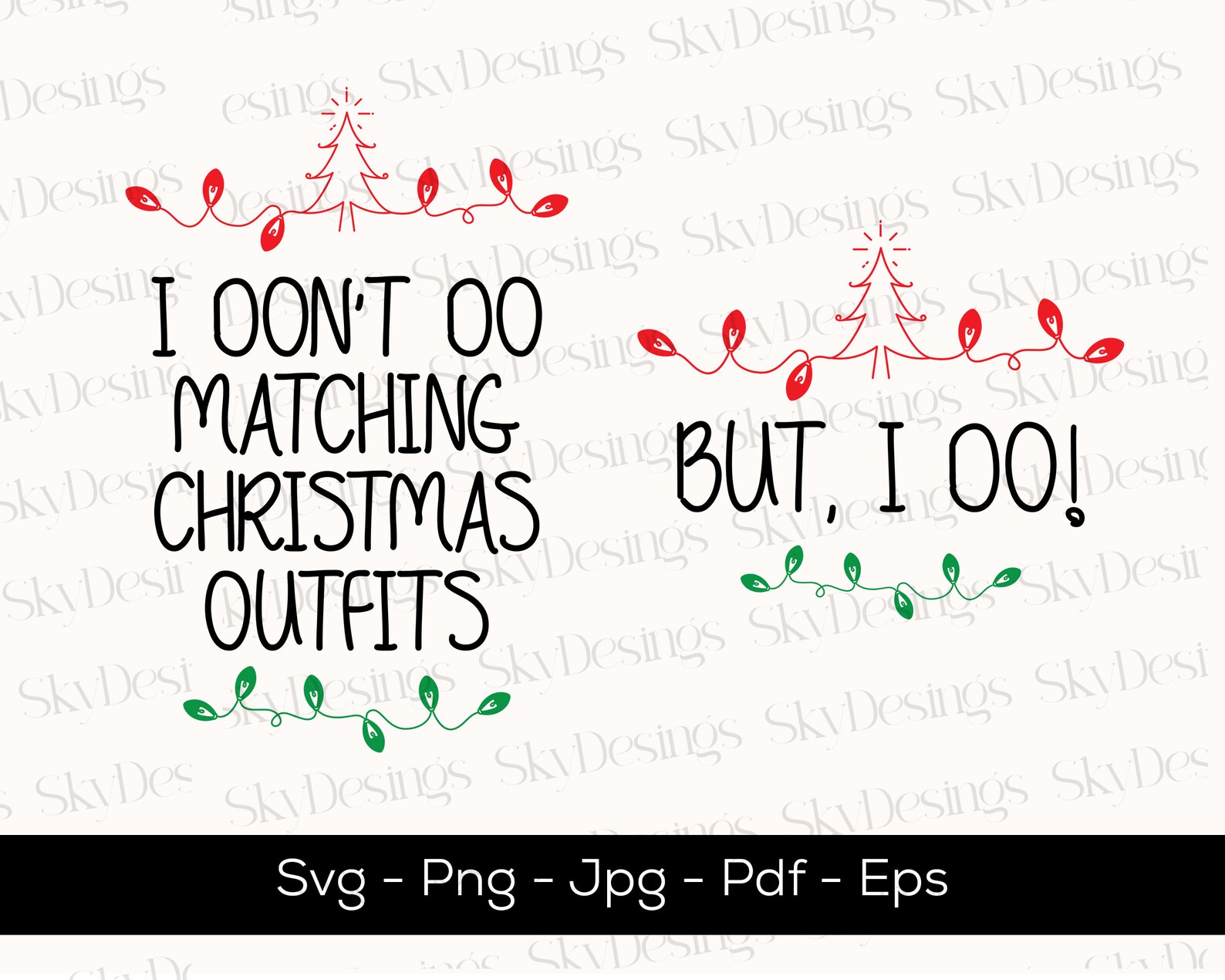 I Don't Do Matching Christmas Outfits SVG Couple Etsy