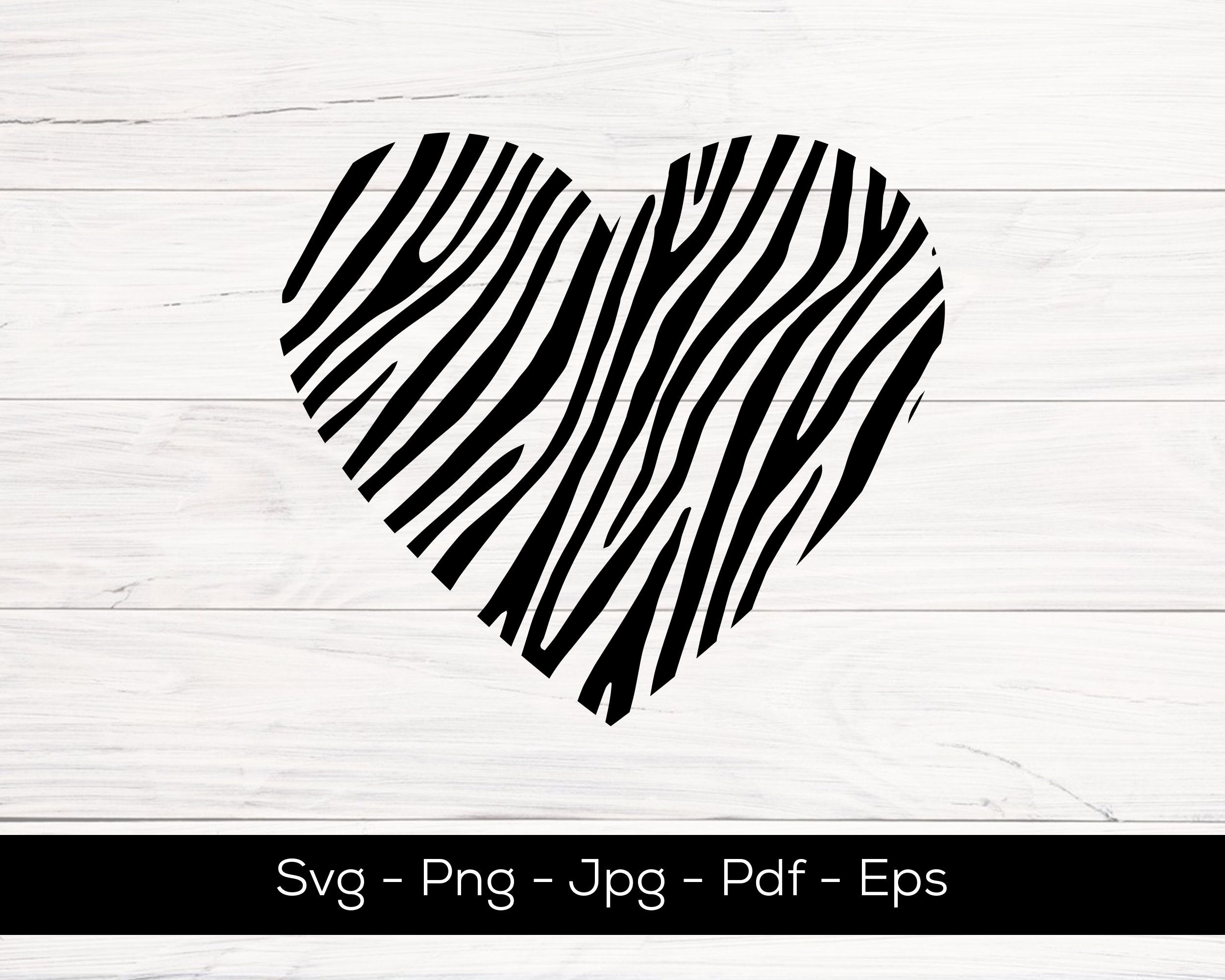 Heart PNG Zebra Heart Svg Valentine's Day Svg Mom Heart Etsy