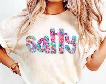 PNG salato, PNG estate alla moda, PNG spiaggia, PNG estate salata, Design maglietta estiva, PNG preppy, PNG floreale, Vibrazioni estive, PNG vita da spiaggia