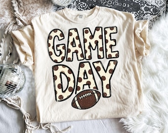 Game Day PNG, Retro Polka Dot Football Design, Football Mom Png, Distressed Football Graphic, Fall Sports Png, Sublimation Digital File