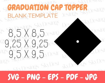 Blank Graduation Cap Topper SVG, Graduation Cap Topper Template SVG, Graduation Cap Topper Svg, Graduation Cap Topper Printable Png Eps Pdf