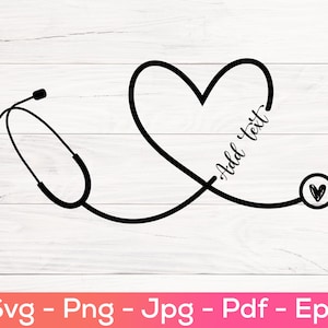Stethoscope Heart SVG, Nurse Stethoscope Svg, Nurse Svg, Nursing Svg, Nurse Life Svg, Doctor Svg, Stethoscope Svg, Cut Files For Cricut