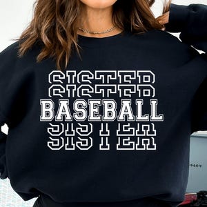 Baseball Sister SVG PNG, Baseball Sis Svg, Baseball Svg, Baseball Sister Shirt Svg, Baseball Shirt Svg, Varsity Stacked, Sports Sister Svg