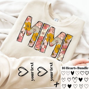 Mimi PNG, Floral Mimi PNG, Personalizado Mimi, Nomes de Netos, Camisa Mimi Png, Camisa de Manga Png, Dia das Mães Png, Design de Flor Mimi Png