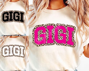 Gigi PNG, Leopard Gigi PNG, Gigi Shirt Png, Gigi Sublimation Design, Mother's Day Png, Gigi Png Bundle, Cheetah Print Png, Gigi Leopard Png