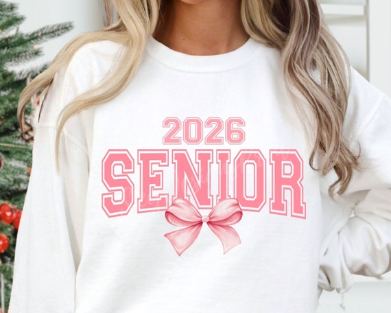 Senior 2026 PNG, Coquette Pink Bow Png, Coquette Senior 2026 Png, Class of 2026 Png, Graduation 2026 Png, 2026 Graduate Png,Varsity,Grad Png