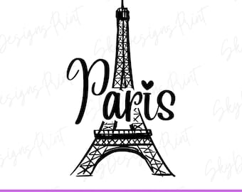 Eiffel Tower SVG: Paris France Cut Files (Digital Download)