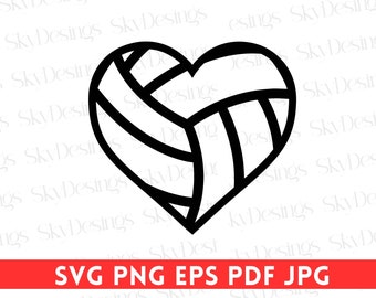 Peut inclure: Illustration en noir et blanc d'un ballon de volley-ball en forme de cœur.