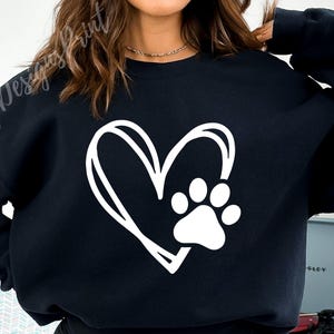 Hond Paw Heart SVG, hond Valentine SVG, Paw Heart Svg, hond moeder Svg, kattenliefhebber Svg, Animal Paw, hond Paw Svg, Paw Print Svg, hond Paw Print Svg