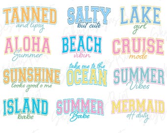 Pakiet Retro Summer PNG SVG, Pakiet Beach SVG, Wakacje SVG, Życie na plaży SVG, Tropikalny SVG, Letni pakiet sublimacji, Projekty koszulek plażowych