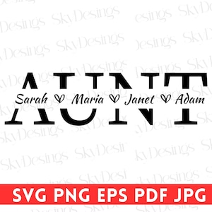 Tía SVG, Tía Svg, Tía Split Name Frame Svg, Tía Monogram Svg, Mejor Tía Svg, Tía Shirt Svg, Madrina Svg, Tía Life Svg, Sobrina Svg