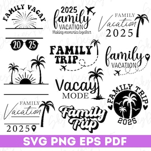 Pacote SVG de férias em família 2025, Viagem em família SVG, Verão 2025 SVG, Praia Svg, Férias em família Svg, Férias em família, Camisa de férias em família Svg