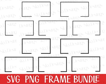 Rectangle Frame SVG Bundle: Logo & Border Designs (Digital Download)