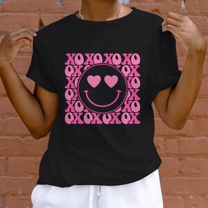 Happy Face SVG, Love Happy Face SVG, XOXO Svg, Valentine Shirt Svg ...