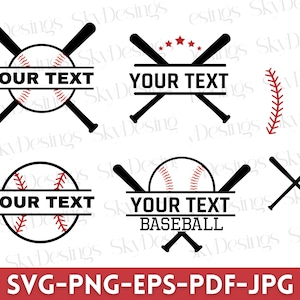 Paquete SVG de béisbol, bate de béisbol svg, monograma de béisbol svg, bates de béisbol cruzados svg, cordones de béisbol svg, diseños de béisbol, béisbol svg