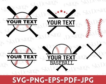Baseball SVG Bundle, Monogram & Laces Designs (Digital Download)