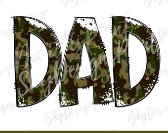 Camo Dad PNG: ハンター迷彩柄（デジタルダウンロード）