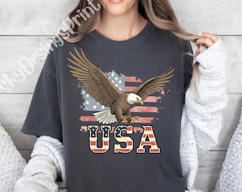 American Flag USA Png, Flying Eagle Png, 4th of July Png, Fourth of July Png, Usa Shirt Png, Patriotic Png, Independence Day, American Png