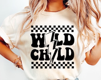 Niño salvaje SVG, Niño salvaje Rayo SVG, Cuadros SVG, Niños divertidos SVG, Niños geniales SVG, Niño pequeño SVG, Diseño divertido para niños, Camisa para niños SVG