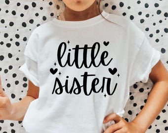 Little Sister SVG: Sibling Newborn Design (Digital Download)