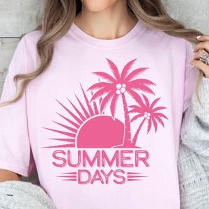 Summer Vibes SVG: Sun, Palm Trees, Beach Design (Digital Download)