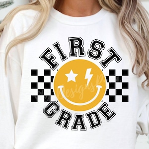 1ère année SVG, Svg de la rentrée, PNG première année, enseignant Svg, Bonjour première année, damier, première année chemise Svg, 1er jour d'école