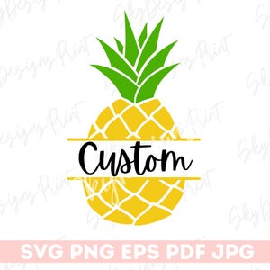 Pineapple Monogram SVG, Pineapple Svg, Pineapple Monogram Frame Svg, Pineapple Shirt Svg, Pineapple Frame Svg, Summer Svg, Tropical Svg, Png
