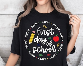 Happy First Day Of School SVG, Back To School Svg, First Day Of School Svg, Teacher Shirt Svg, Hello School Shirt Svg, 1st Day Of School Svg