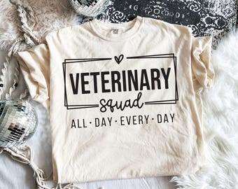 Veterinary Squad SVG, Vet Tech Svg, Veterinarian Svg Cut File, Dog Mom Svg, Veterinary Crew Shirt Svg, Vet Technician Svg, Png