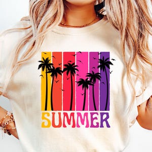Summer SVG PNG, Retro Summer Svg, Palm Trees Svg, Summer Shirt Svg, Beach Svg, Vacation Svg, Beach Vibes Svg, Summer Beach Svg, Tropical Svg