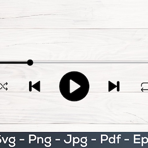 Muziekspeler SVG, muziekspeler Display Audio Control Svg, Audio Control Buttons Svg, Muziekspeler Svg Cut File, Muziek Svg, Play Buttons Svg