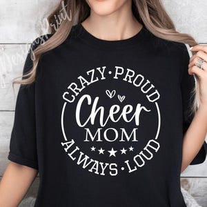 Verrückte immer laute Cheer Mom SVG, Cheer Mom SVG, Jubeln Sie Mama Shirt SVG, jubeln Mama SVG, Cheer Mom Png, Cheerleader SVG, jubeln dafür