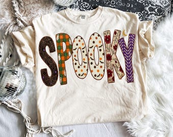 Preppy Spooky PNG, Halloween Png, Spooky Season Png, Ghost, Halloween Shirt Png, Fall Png, Spooky Vibes Png, Fall Shirt Sublimation Design