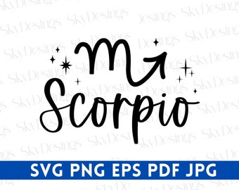 Scorpio Zodiac Sign SVG, Astrology Horoscope (Digital Download)