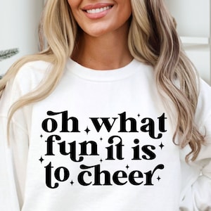 Oh wat leuk is het om SVG, kerst Cheer Svg, kerst Cheerleader Svg, cheerleader kerstornament, Cheer kerstshirt Svg te juichen
