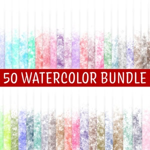 Watercolor Background Clipart, Ombre Watercolor Texture Papers in 12" x 12", 300 Dpi Planner Paper, Ombre Background, Watercolor Splashes