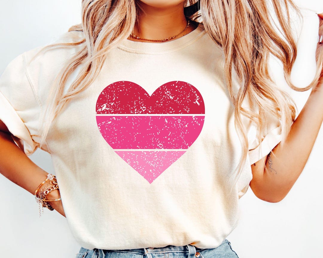 Distressed Heart SVG, Retro Heart Svg, Valentine Heart Svg, Preppy ...