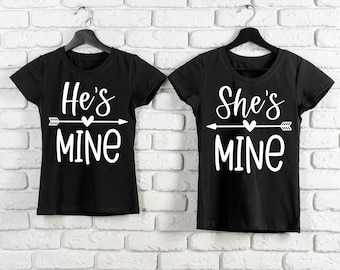 He's Mine, She's Mine SVG, Valentinstag Paar SVG, passende Paare Valentine SVG, Paare passende Hemden svg, passender Jahrestag