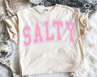 Salty SVG, Salty PNG, Summer Svg, Beach Svg, Summer Vibes Svg, Trendy Summer Svg, Beach Vibes Svg, Summer Shirt Design, Varsity Summer Svg