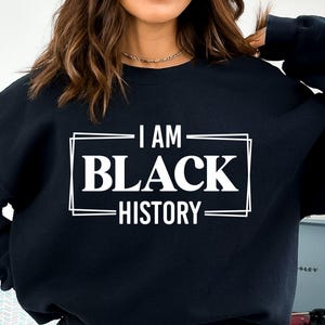 Ich bin schwarze Geschichte SVG PNG, schwarze Geschichte Monat Zeichen, Juniteenth Zeichen, schwarze Geschichte Monat Shirt Zeichen, afroamerikanische Frau Zeichen, schwarze Frau Blatt Zeichen