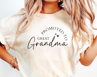 Promoted To Great Grandma SVG, Great Grandma Svg, Great Grandma Shirt Svg, Pregnancy Announcement Svg, Baby Announcement Svg, Grandma Svg